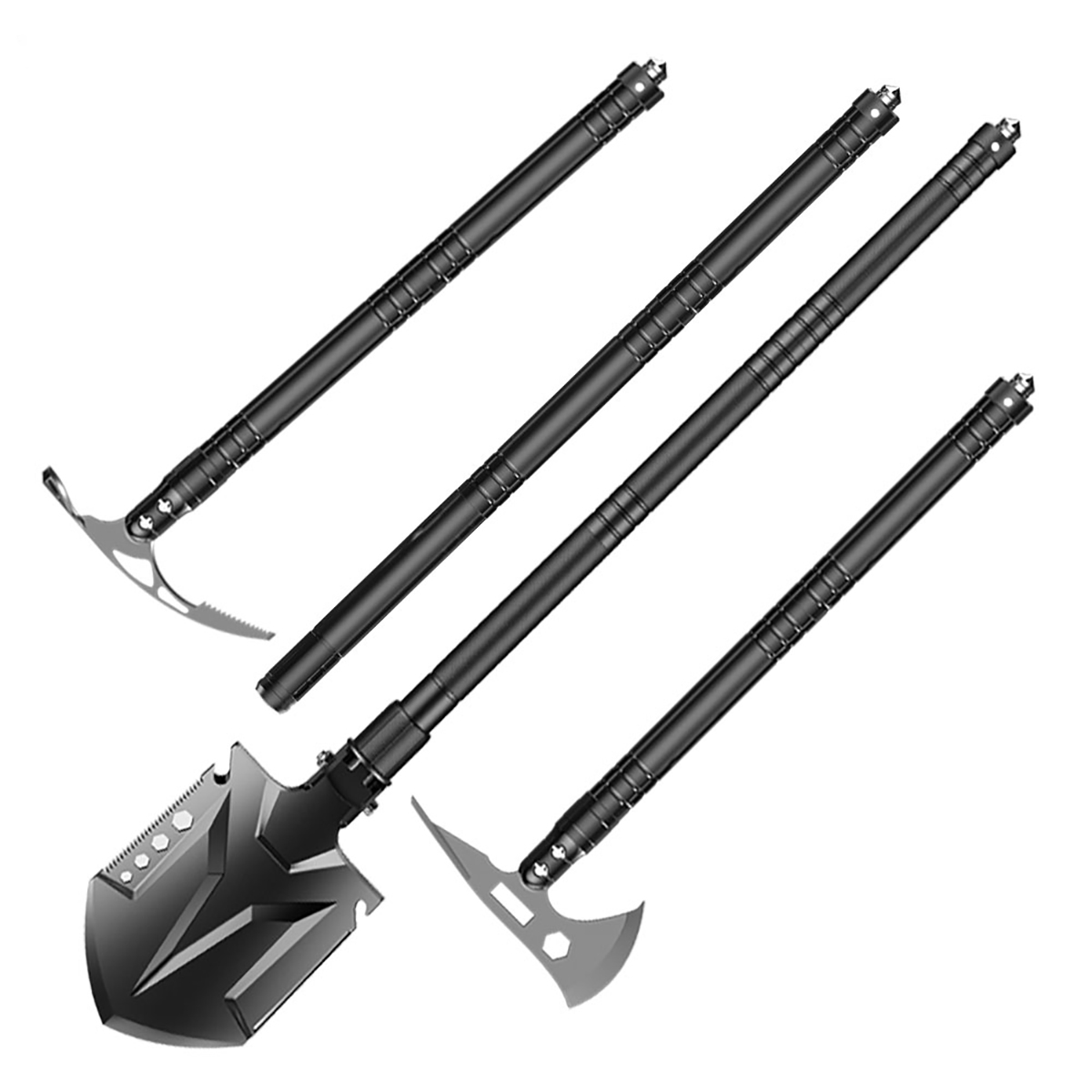 Multifunctional Folding Shovel Kit Outdoor Camping Survival Tool Sets Multitool Gear and Equipment for Hiking
