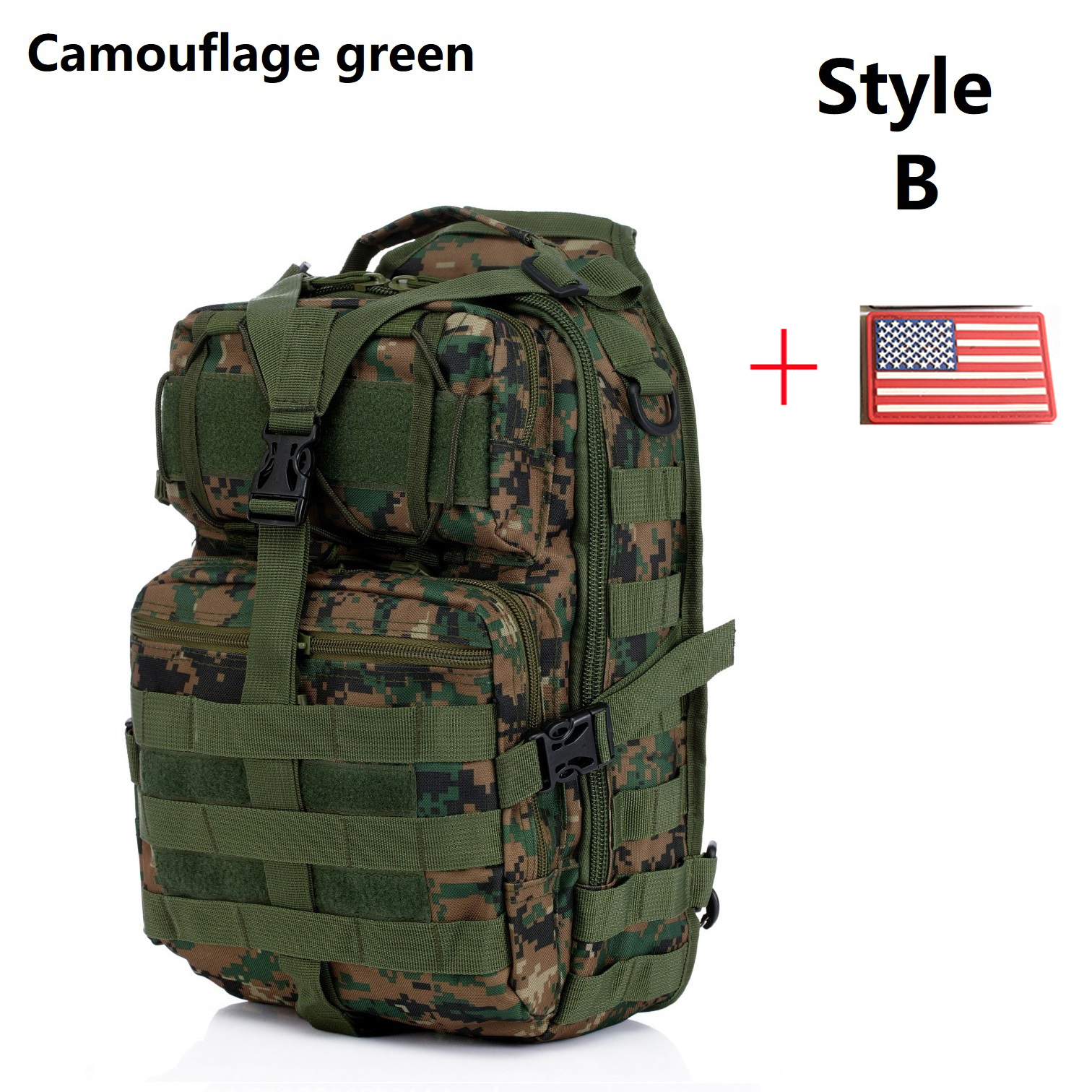 Military Tactical Assault Pack Sling Backpack Waterproof EDC Rucksack Bag for Outdoor Hiking Camping Hunting Trekking Travelling